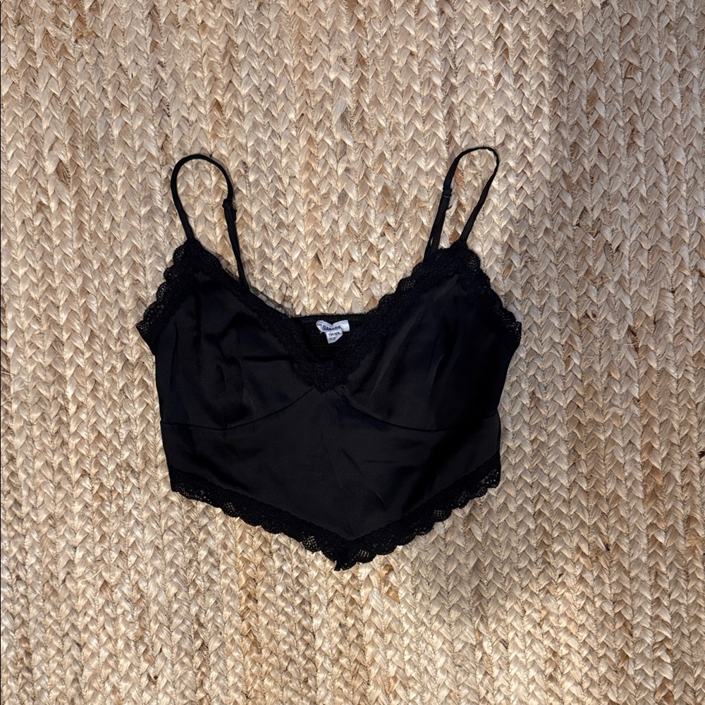 Garage Black Lace Trim Bandeau